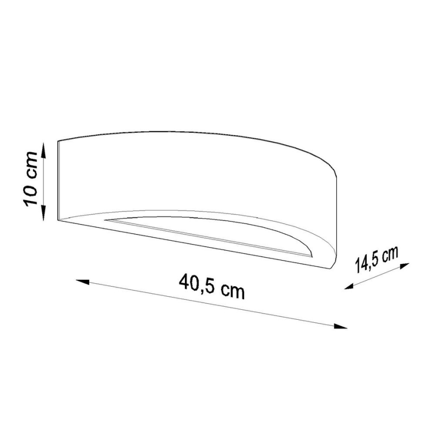 Sienas lampa ATENA 1xE27/60W/230V 40,5 cm balta