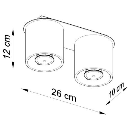 Starmetis ORBIS 2 2xGU10/40W/230V melna