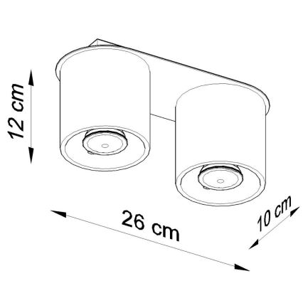 Starmetis ORBIS 2 2xGU10/40W/230V pelēka