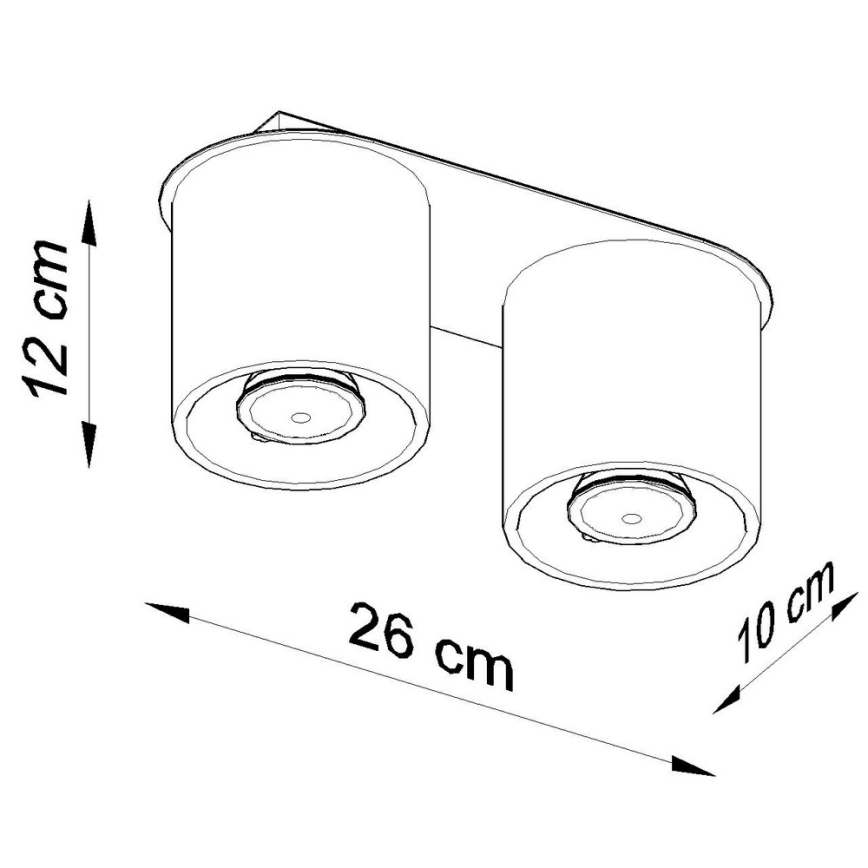 Starmetis ORBIS 2 2xGU10/40W/230V pelēka