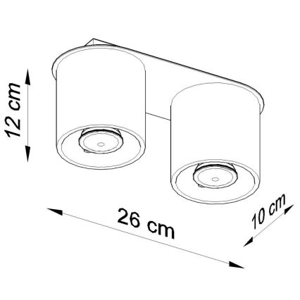 Griestu gaismeklis ORBIS 2 2xGU10/40W/230V balts