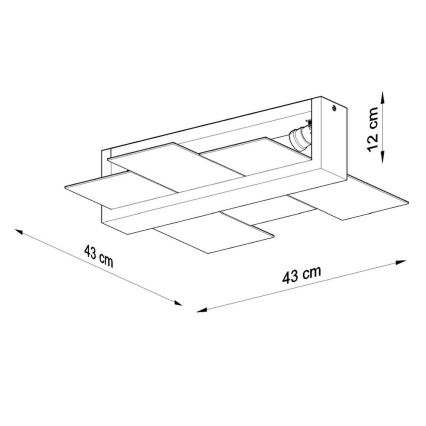 Griestu lampa FENIKS 2 2xE27/60W/230V Bērzs/dižskābardis/venge