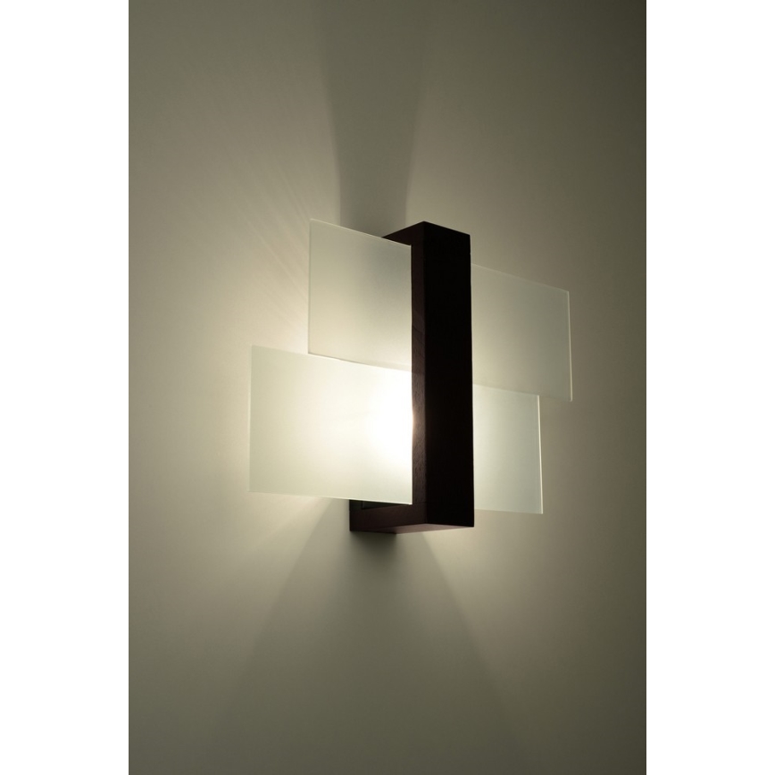 Sienas lampa FENIKS 1 1xE27/60W/230V Bērzs/dižskābardis/venge