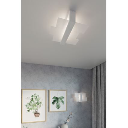 Griestu lampa FENIKS 2 2xE27/60W/230V Bērzs/dižskābardis/balta