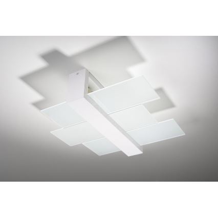 Griestu lampa FENIKS 2 2xE27/60W/230V Bērzs/dižskābardis/balta