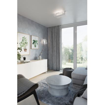 Sienas lampa FENIKS 1 1xE27/60W/230V Bērzs/dižskābardis/balta