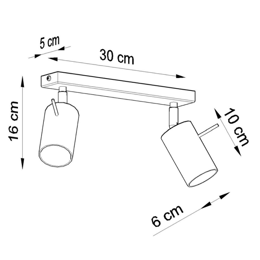 Starmetis RING 2 2xGU10/10W/230V balta