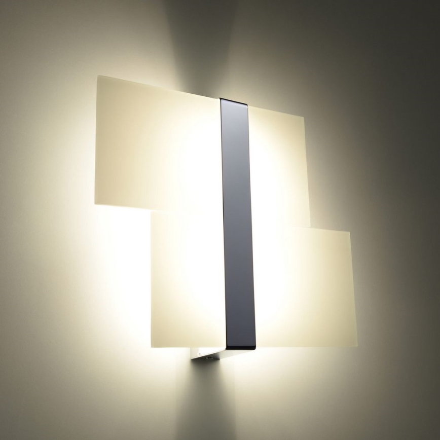 Sienas lampa MASSIMO 2xG9/40W/230V balta/spīdīgi hromēts