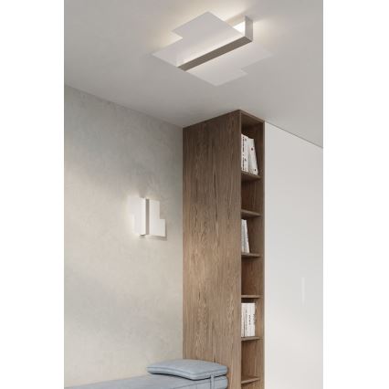 Griestu lampa MASSIMO 2xE27/60W/230V balta/spīdīgi hromēts