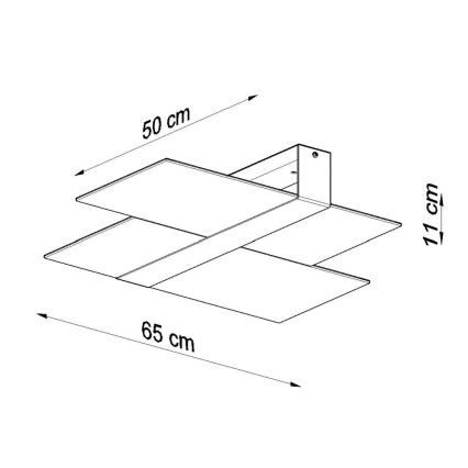 Griestu lampa MASSIMO 2xE27/60W/230V balta/spīdīgi hromēts
