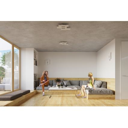 Griestu lampa FABIANO 3xE27/60W/230V balta/spīdīgi hromēts