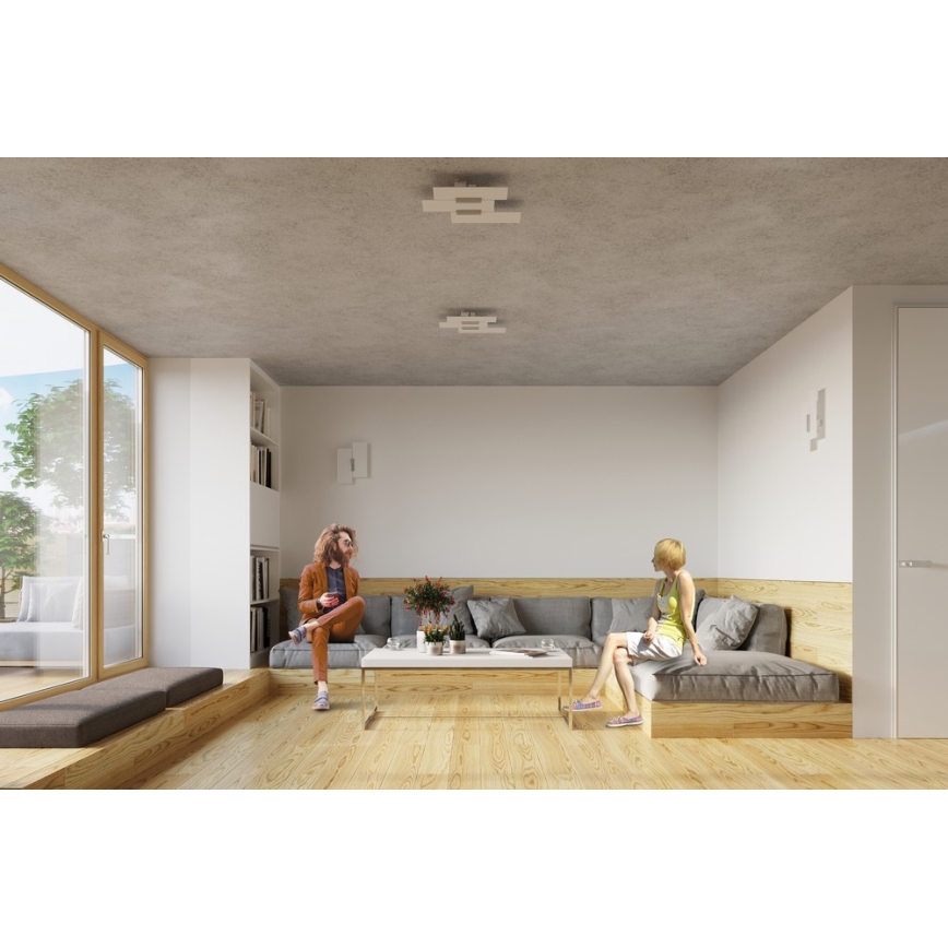 Griestu lampa FABIANO 3xE27/60W/230V balta/spīdīgi hromēts