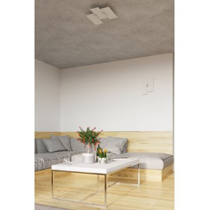 Griestu lampa FABIANO 3xE27/60W/230V balta/spīdīgi hromēts