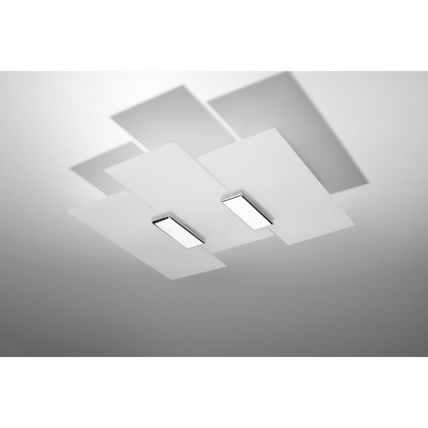 Griestu lampa FABIANO 3xE27/60W/230V balta/spīdīgi hromēts