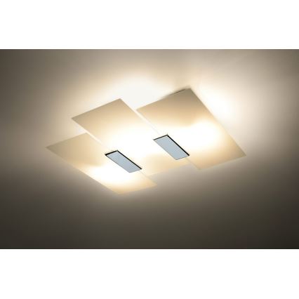 Griestu lampa FABIANO 3xE27/60W/230V balta/spīdīgi hromēts