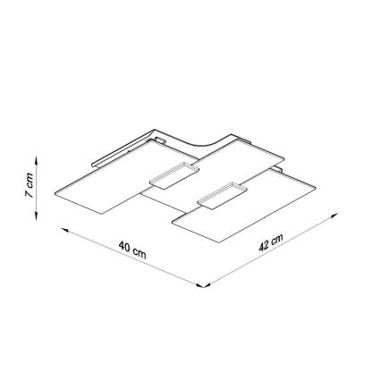 Griestu lampa FABIANO 3xE27/60W/230V balta/spīdīgi hromēts