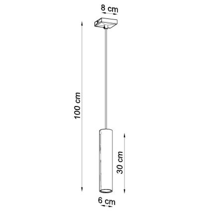 Lustra ar auklu LAGOS 1 1xGU10/10W/230V balta