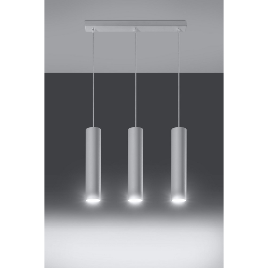 Lustra ar auklu LAGOS 3 3xGU10/10W/230V balta