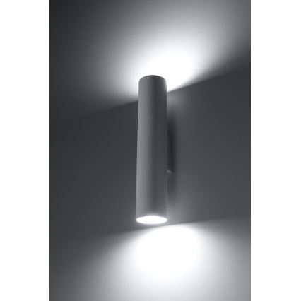 Sienas lampa LAGOS 2xGU10/10W/230V balta