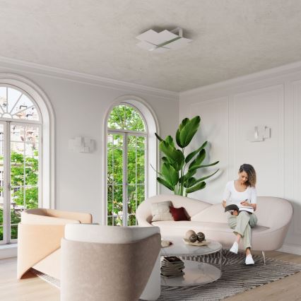 Griestu lampa CELIA 3xE27/60W/230V spīdīgi hromēts/balta