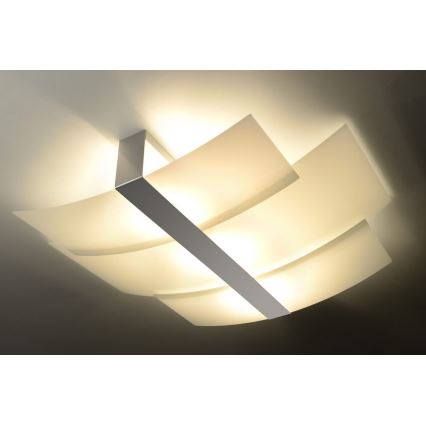 Griestu lampa CELIA 3xE27/60W/230V spīdīgi hromēts/balta
