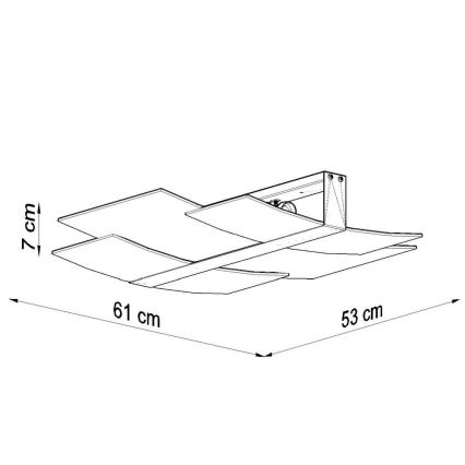 Griestu lampa CELIA 3xE27/60W/230V spīdīgi hromēts/balta