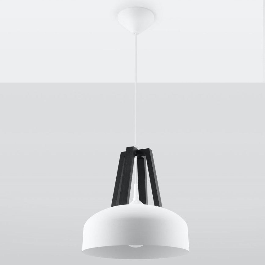 Lustra ar auklu CASCO 1xE27/60W/230V d. 30 cm Bērzs/dižskābardis