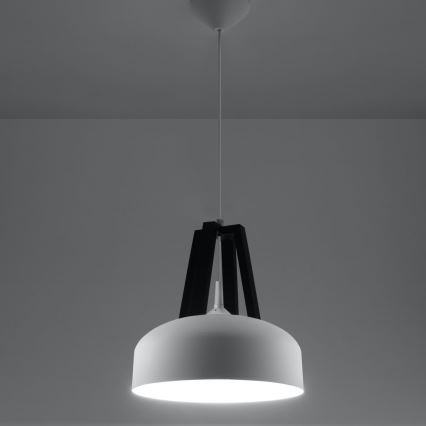 Lustra ar auklu CASCO 1xE27/60W/230V d. 30 cm Bērzs/dižskābardis