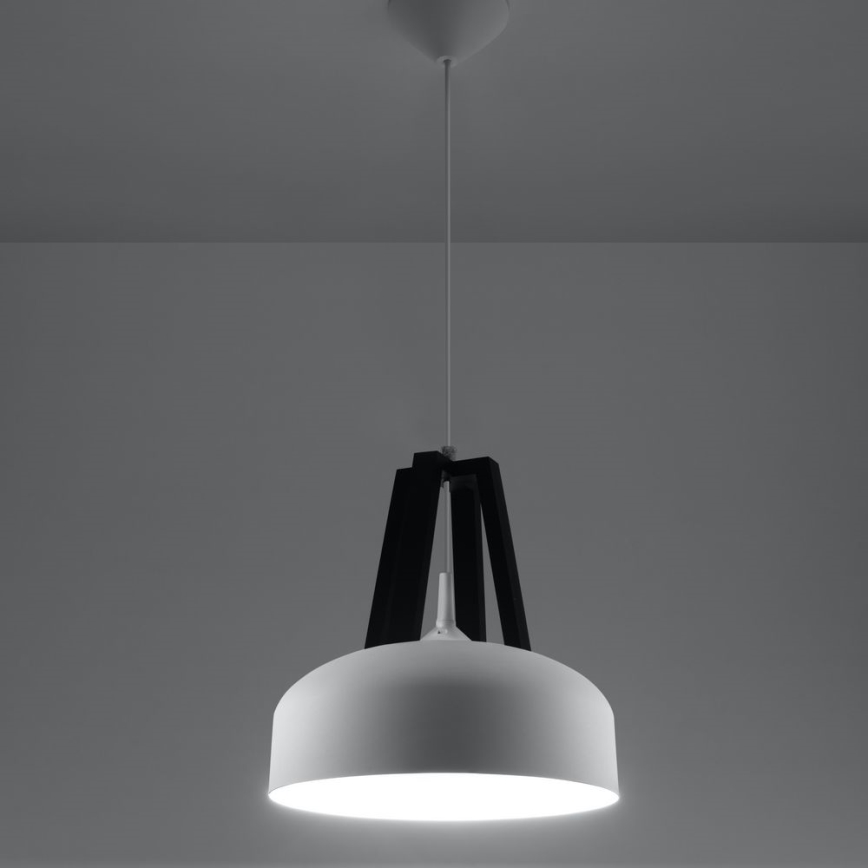 Lustra ar auklu CASCO 1xE27/60W/230V d. 30 cm Bērzs/dižskābardis