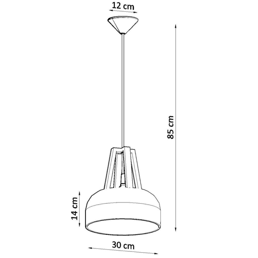 Lustra ar auklu CASCO 1xE27/60W/230V d. 30 cm Bērzs