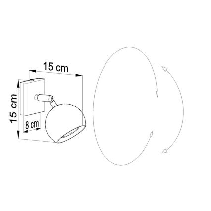 Sienas starmetis OCULARE 1xGU10/10W/230V