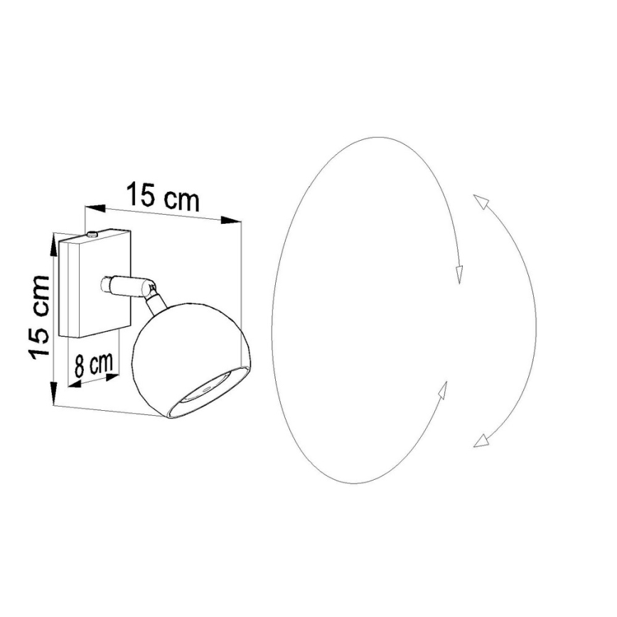 Sienas starmetis OCULARE 1xGU10/10W/230V