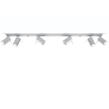 Griestu starmetis RING 6xGU10/10W/230V