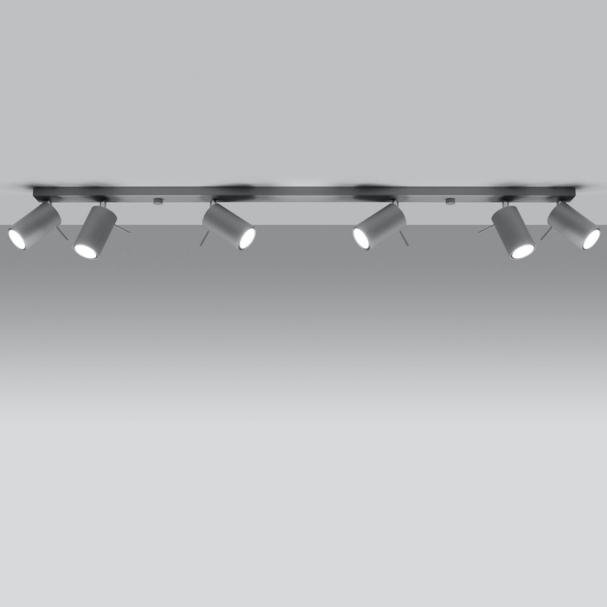 Griestu starmetis RING 6xGU10/10W/230V