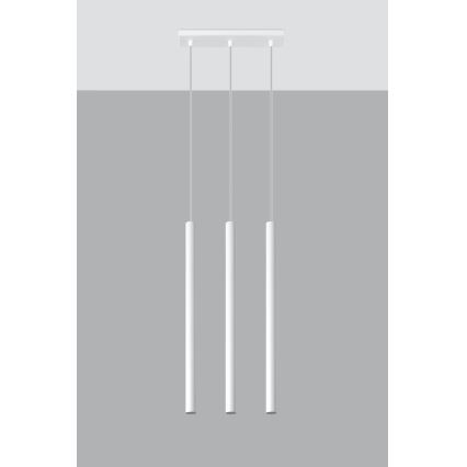Lustra ar auklu PASTELO 3xG9/8W/230V balta