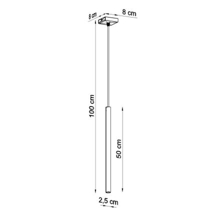 Lustra ar auklu PASTELO 1 1xG9/12W/230V melns