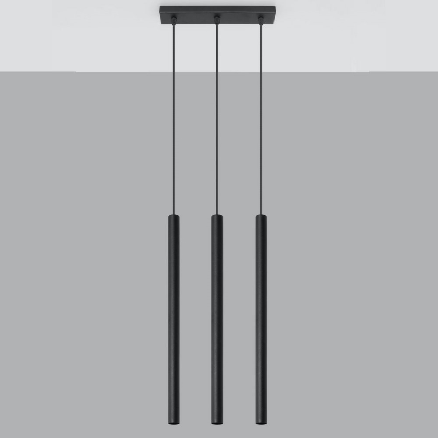 Lustra ar auklu PASTELO 3xG9/8W/230V melna