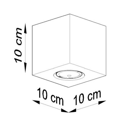 Griestu lampa QUAD 1xGU10/40W/230V dižskābardis