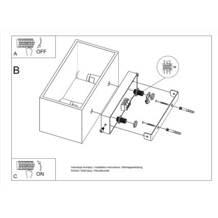 Sienas lampa QUAD MAXI 2xG9/40W/230V