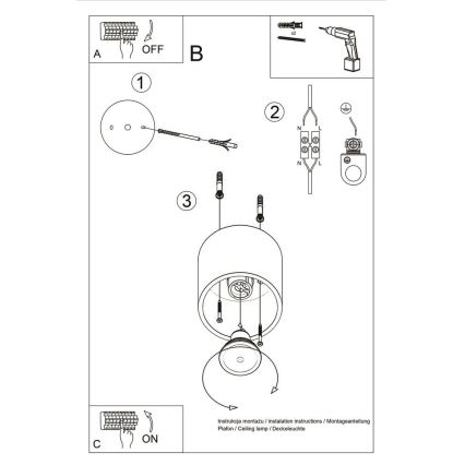 Griestu lampa ORBIS 1 1xGU10/40W/230V