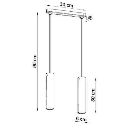 Lustra ar auklu LINO 2xGU10/40W/230V