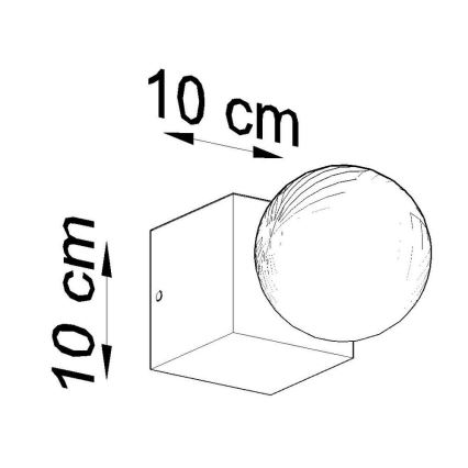 Sienas lampa ABEL 1xE27/60W/230V dižskābardis