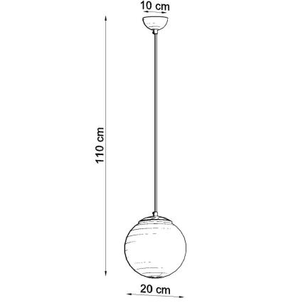 Lustra uz auklas TOYA 1xE27/60W/230V d. 20 cm