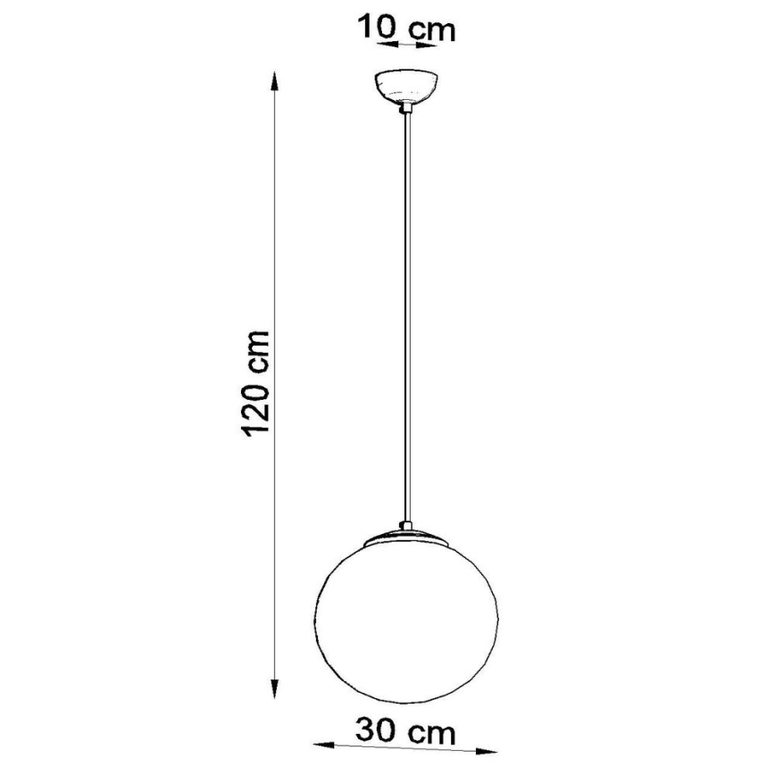 Griestu lampa ar vadu TOYA 1xE27/60W/230V Ø 30 cm balta/zelta