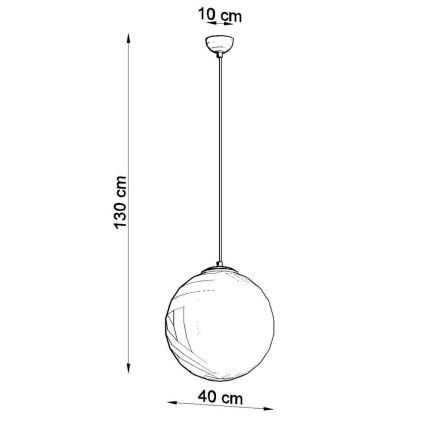 Lustra ar auklu TOYA 1xE27/60W/230V d. 40 cm