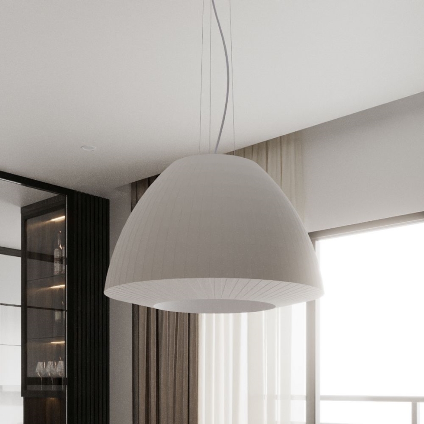 Lustra ar auklu BELLA 3xE27/60W/230V d. 60 cm balta