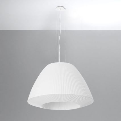 Lustra ar auklu BELLA 3xE27/60W/230V d. 60 cm balta