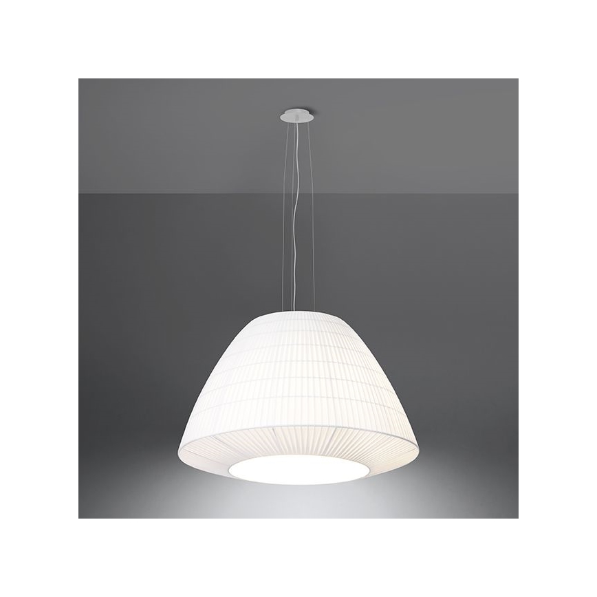 Lustra ar auklu BELLA 3xE27/60W/230V d. 60 cm balta