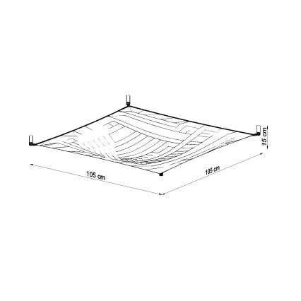 LED griestu lampa LUNA 4xG13/8,5W/230V 105x105 cm balta