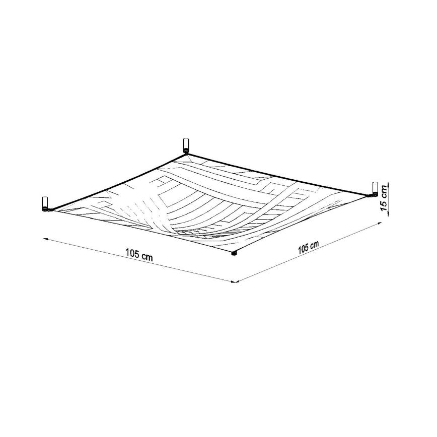 LED griestu lampa LUNA 4xG13/8,5W/230V 105x105 cm balta